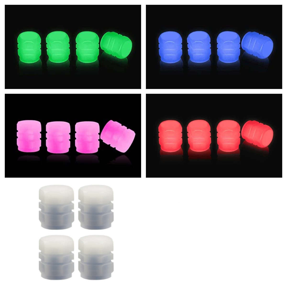 Fluorescent Valve Caps for Cars & Motorcycles